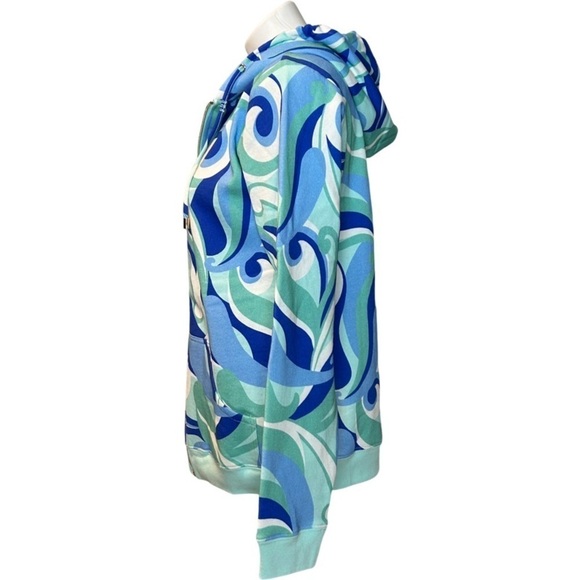 NWT Hill House Allie Zip-Up Ocean Kaleidoscope Fleece Jacket, size XS - Picture 6 of 12